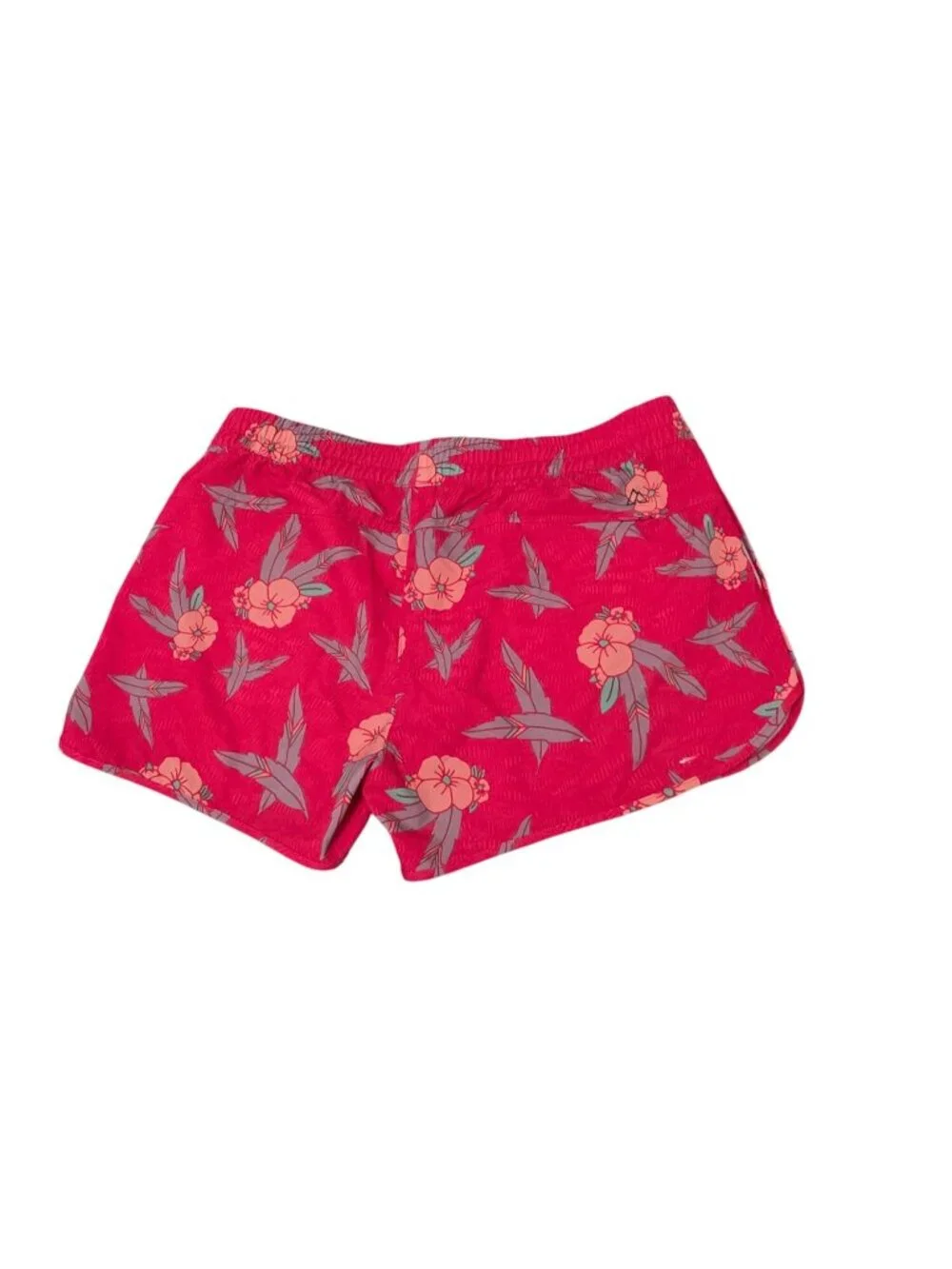 Alpine Design Women's Pink Floral Water Shorts Size M With Mesh Liner (SKU#2136)